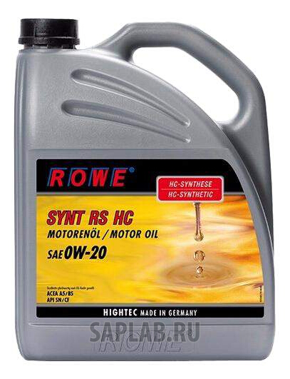 Купить ROWE 2013453803 ROWE Hightec Synt RS HC 0W-20 5л