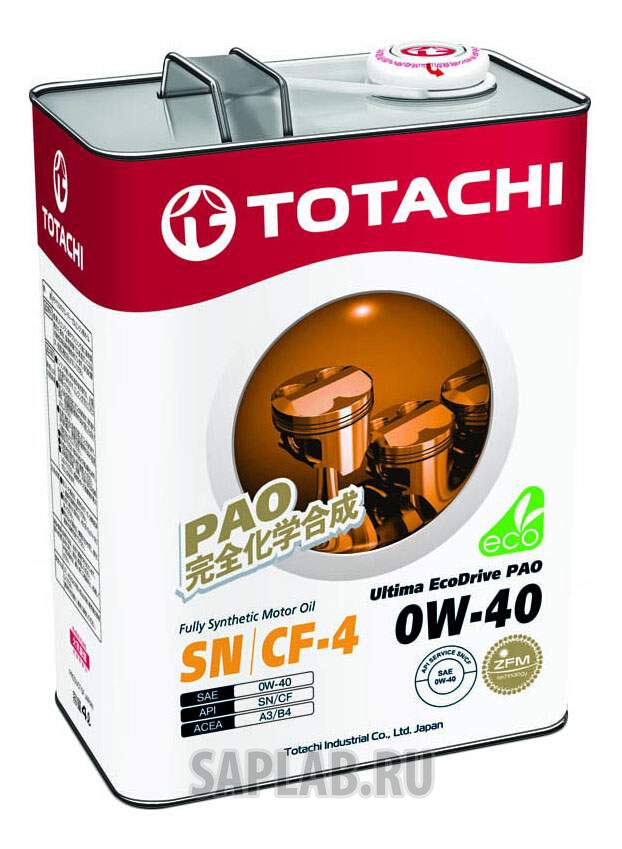 Купить TOTACHI 4562374698543 Моторное масло Totachi Ultima EcoDrive PAO Синт SN/CF 0W-40 4л