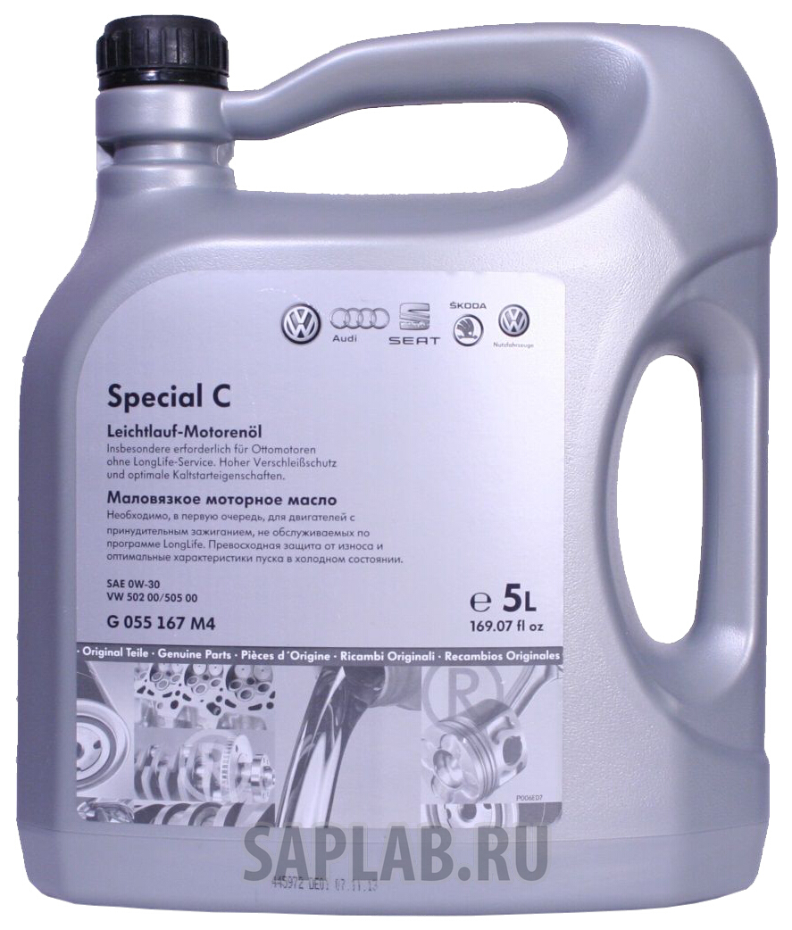 Купить VAG G055167M4 Моторное масло VAG Special C 0w-30 5л