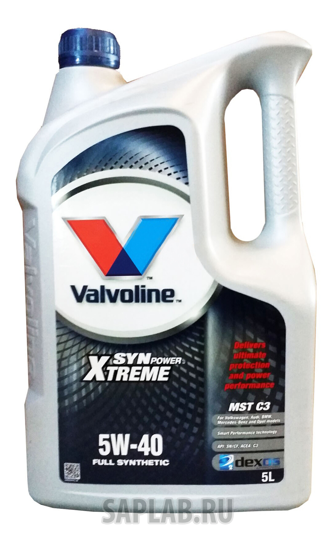 Купить VALVOLINE 842034 Моторное масло Valvoline Synpower Xtreme MST C3 SAE 5W-40 5л