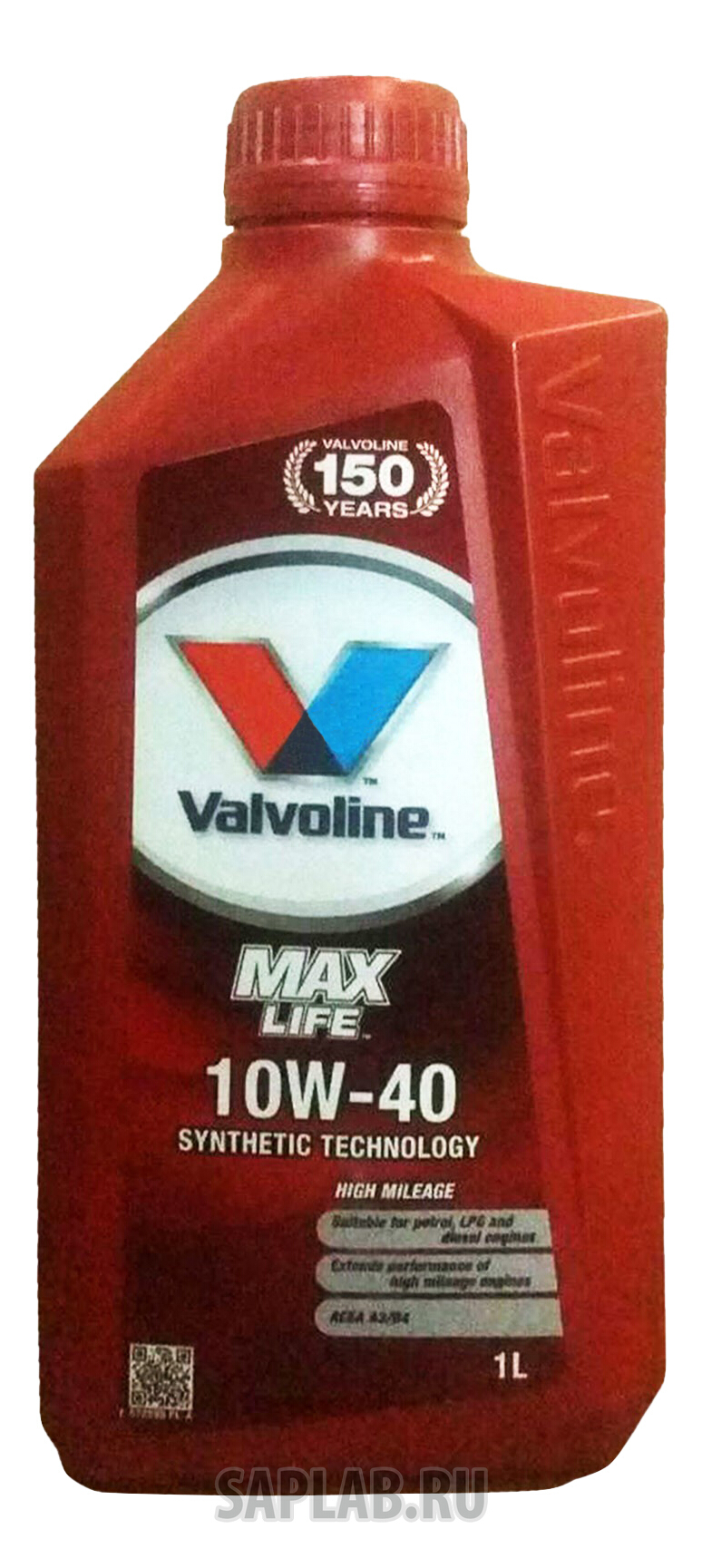 Купить VALVOLINE 872295 Моторное масло Valvoline Maxlife SAE 10W-40 1л