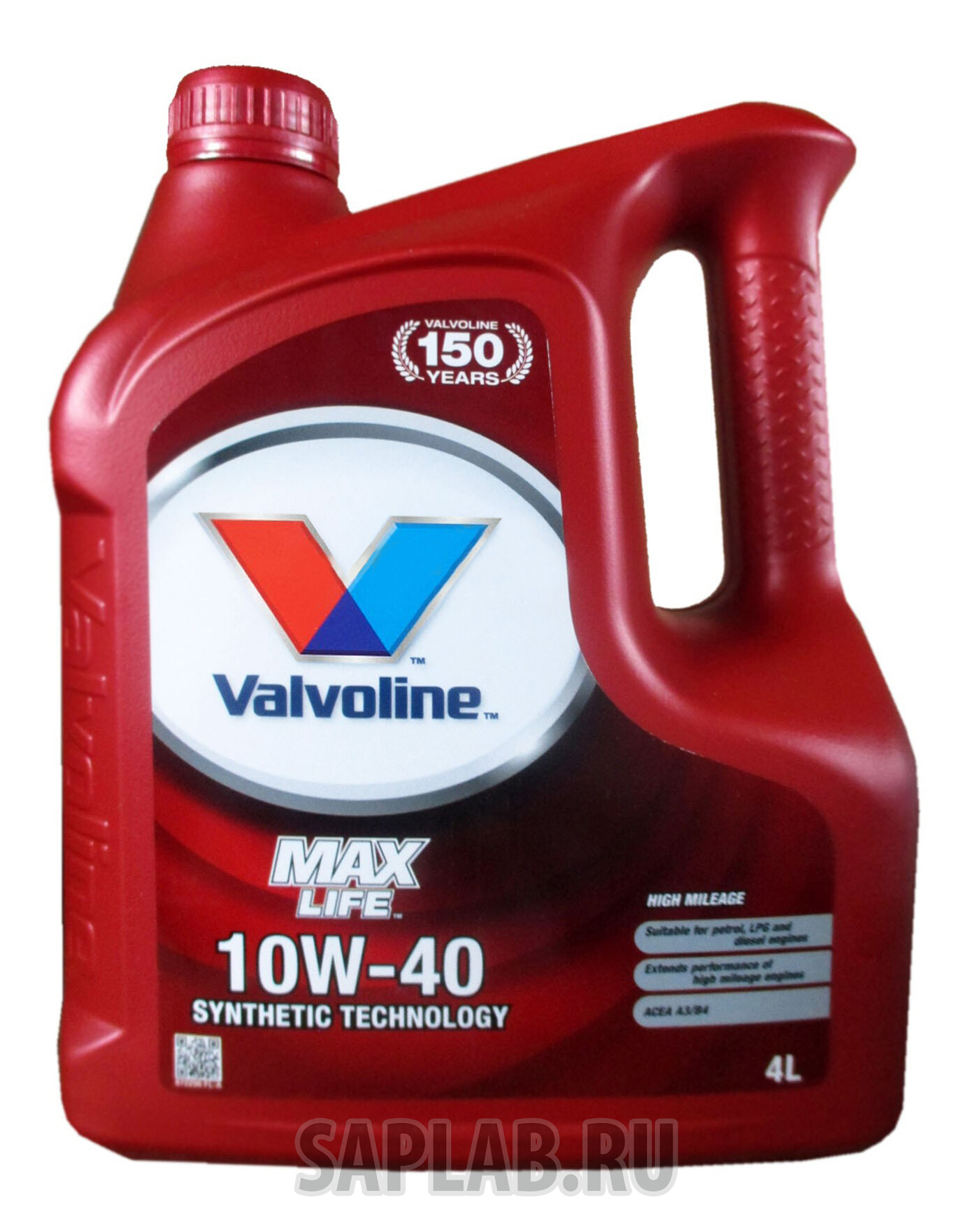 Купить VALVOLINE 872296 Моторное масло Valvoline Maxlife SAE 10W-40 4л