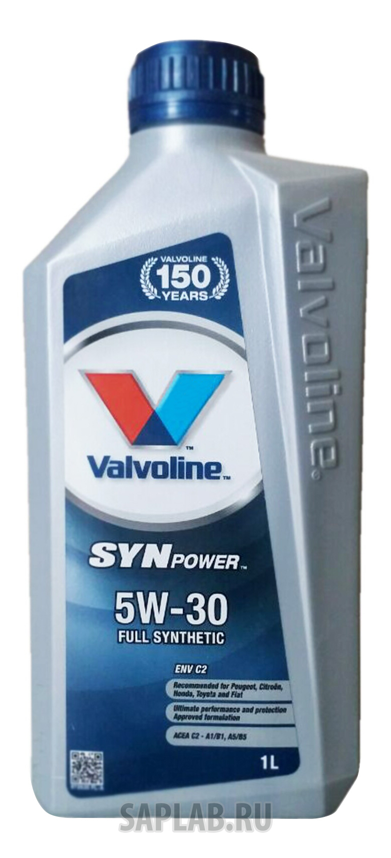 Купить VALVOLINE 872520 Моторное масло Valvoline Synpower ENV C2 SAE 5W-30 1л