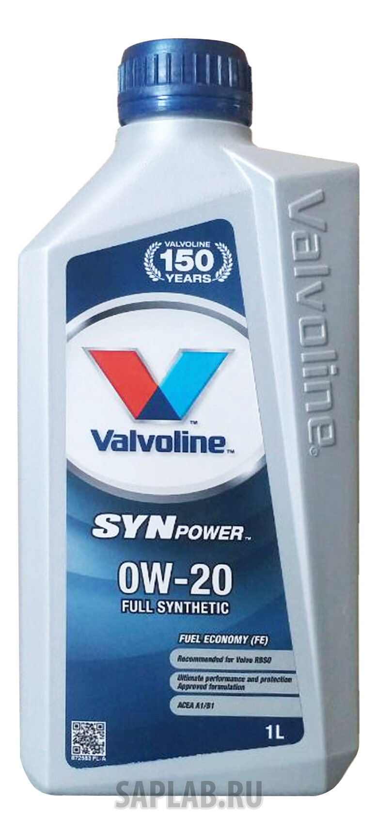 Купить VALVOLINE 872583 Моторное масло Valvoline Synpower FE SAE 0W-20 1л