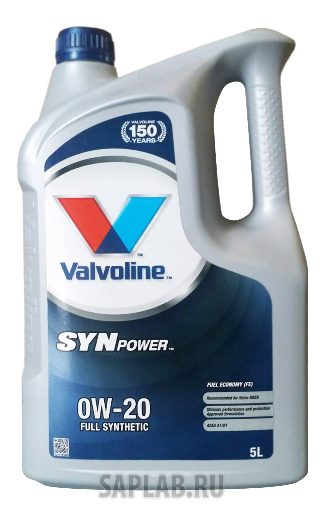 Купить VALVOLINE 872584 Моторное масло Valvoline Synpower FE SAE 0W-20 5л