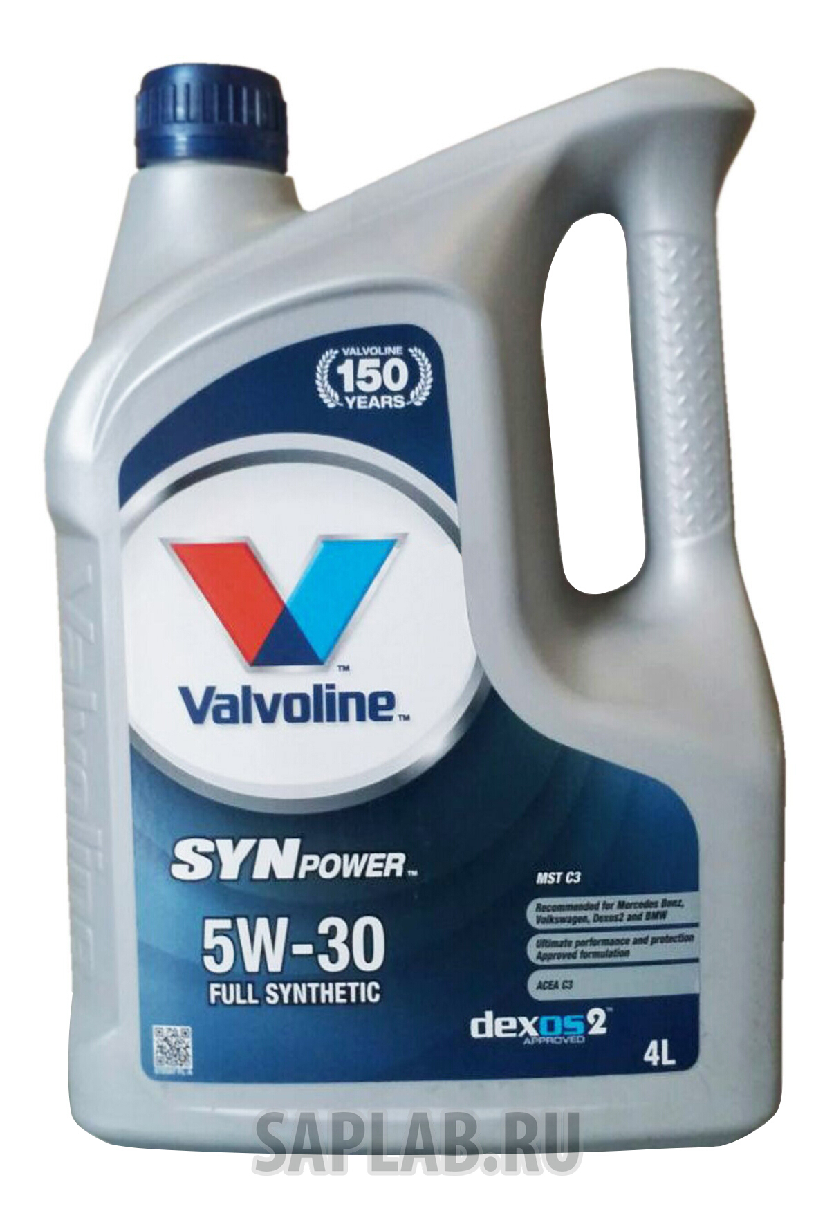 Купить VALVOLINE 872597 Моторное масло Valvoline Synpower MST C3 SAE 5W-30 4л
