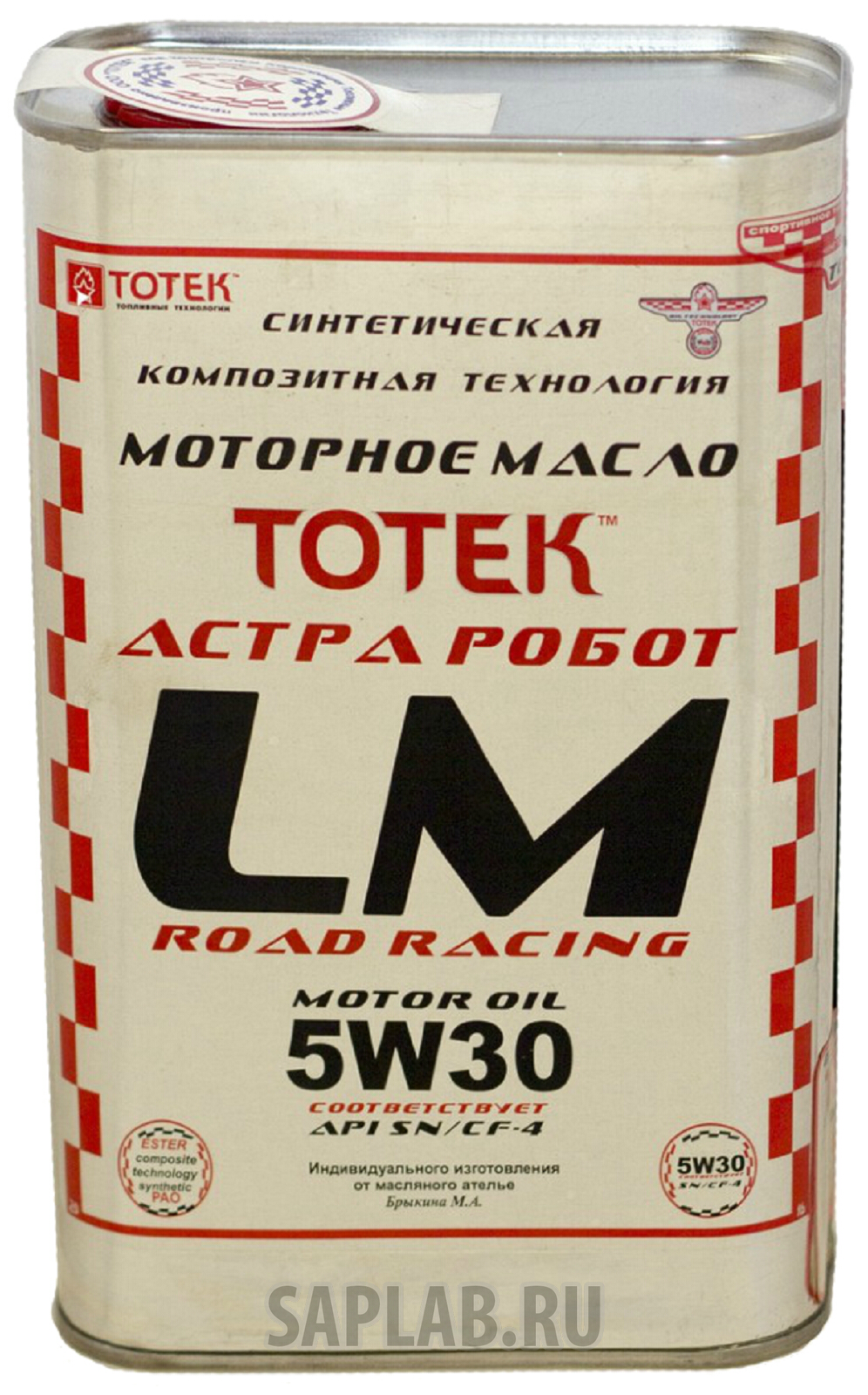 Купить ТОТЕК LMRR530001 Моторное масло Тотек Астра Робот LM SAE 5W30 Road Racing