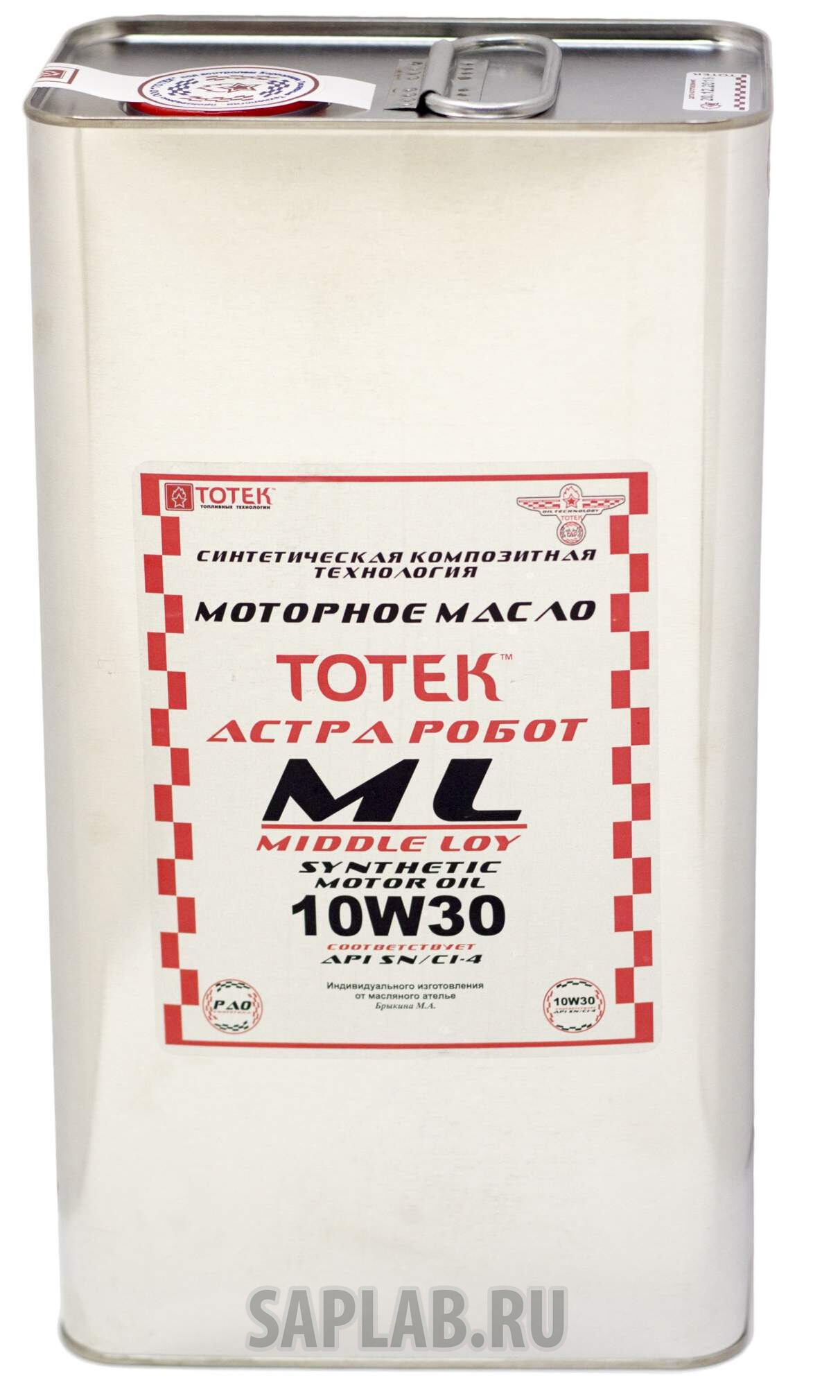 Купить ТОТЕК ML1030004 Моторное масло Тотек Астра Робот ML SAE 10W30