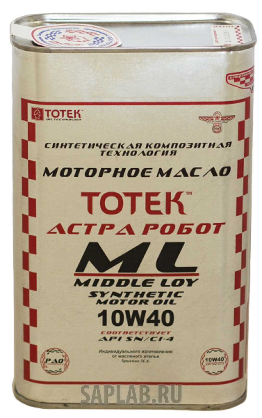 Купить ТОТЕК ML1040001 Моторное масло Тотек Астра Робот ML SAE 10W40