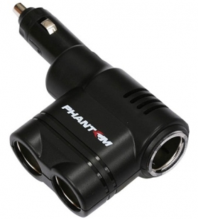 Купить Phantom PH2149 Разветвитель прикуривателя,тройник поворотный с подсветкой Phantom PH2149