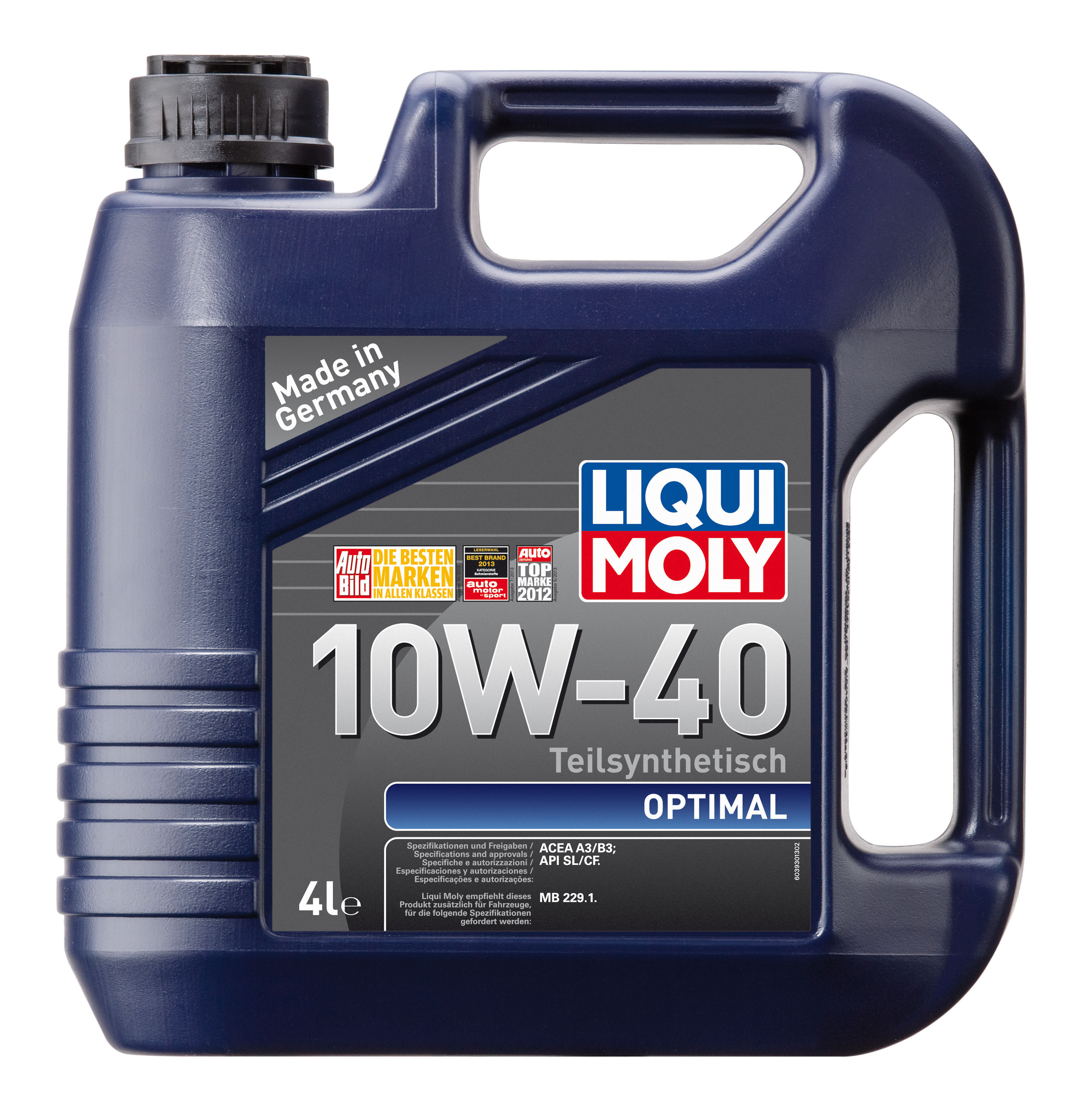 Купить LIQUI MOLY 3930 Моторное масло Liqui moly Optimal SAE 10W-40 4л