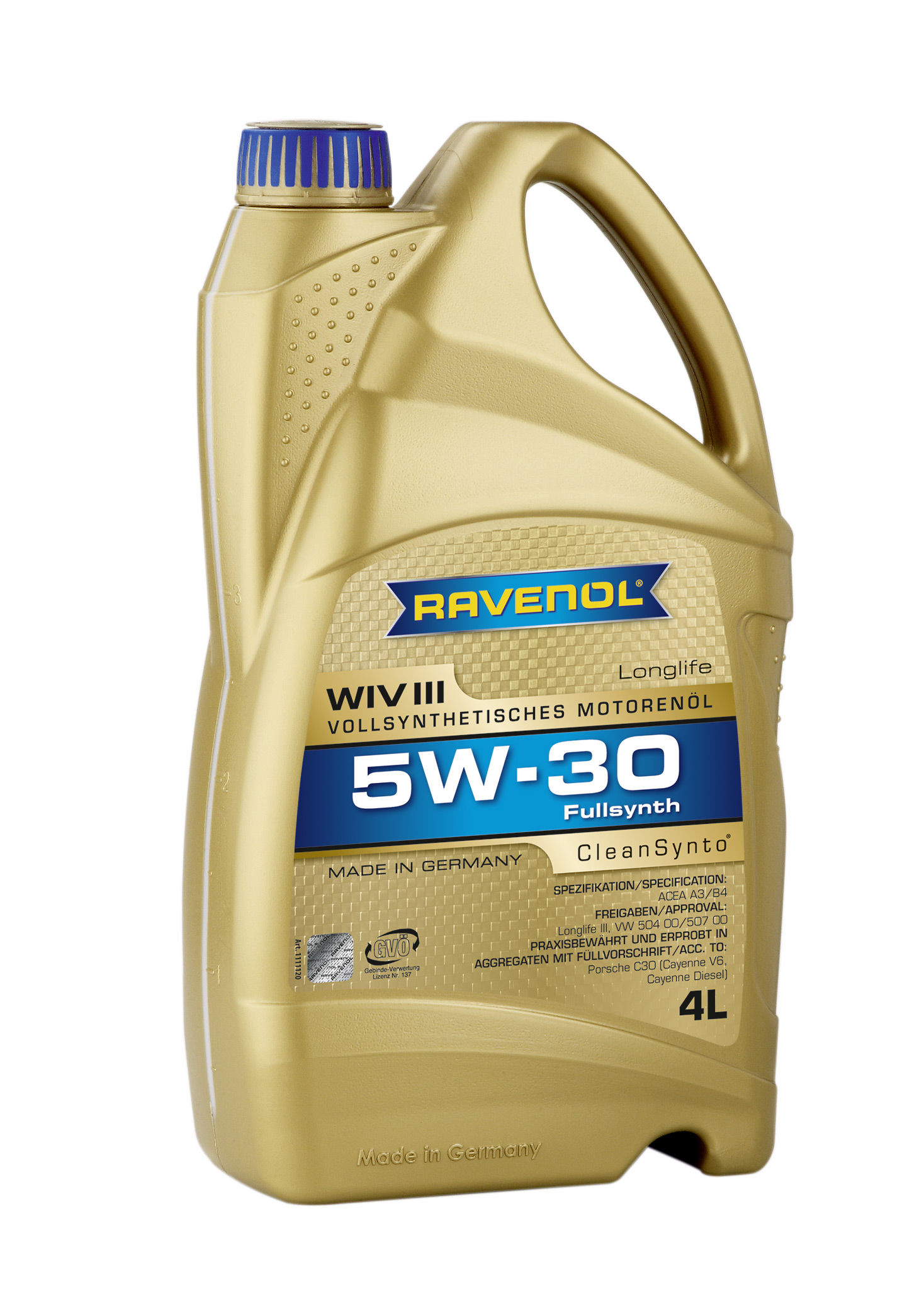 Купить RAVENOL 4014835723191 Моторное масло Ravenol WIV III SAE 5W-30 4л