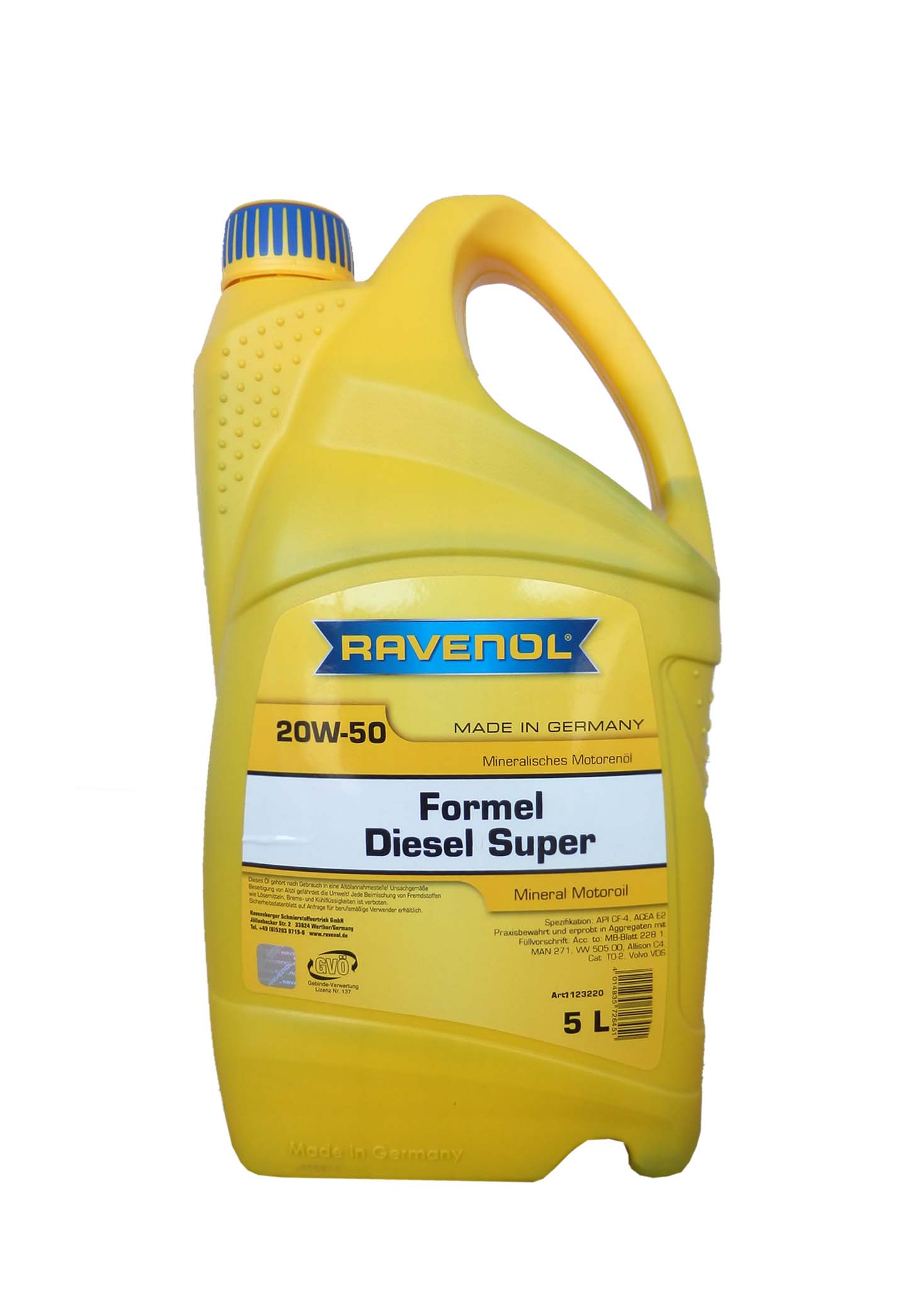 Купить RAVENOL 4014835726451 Моторное масло Ravenol Formel Diesel Super 20W-50 5л