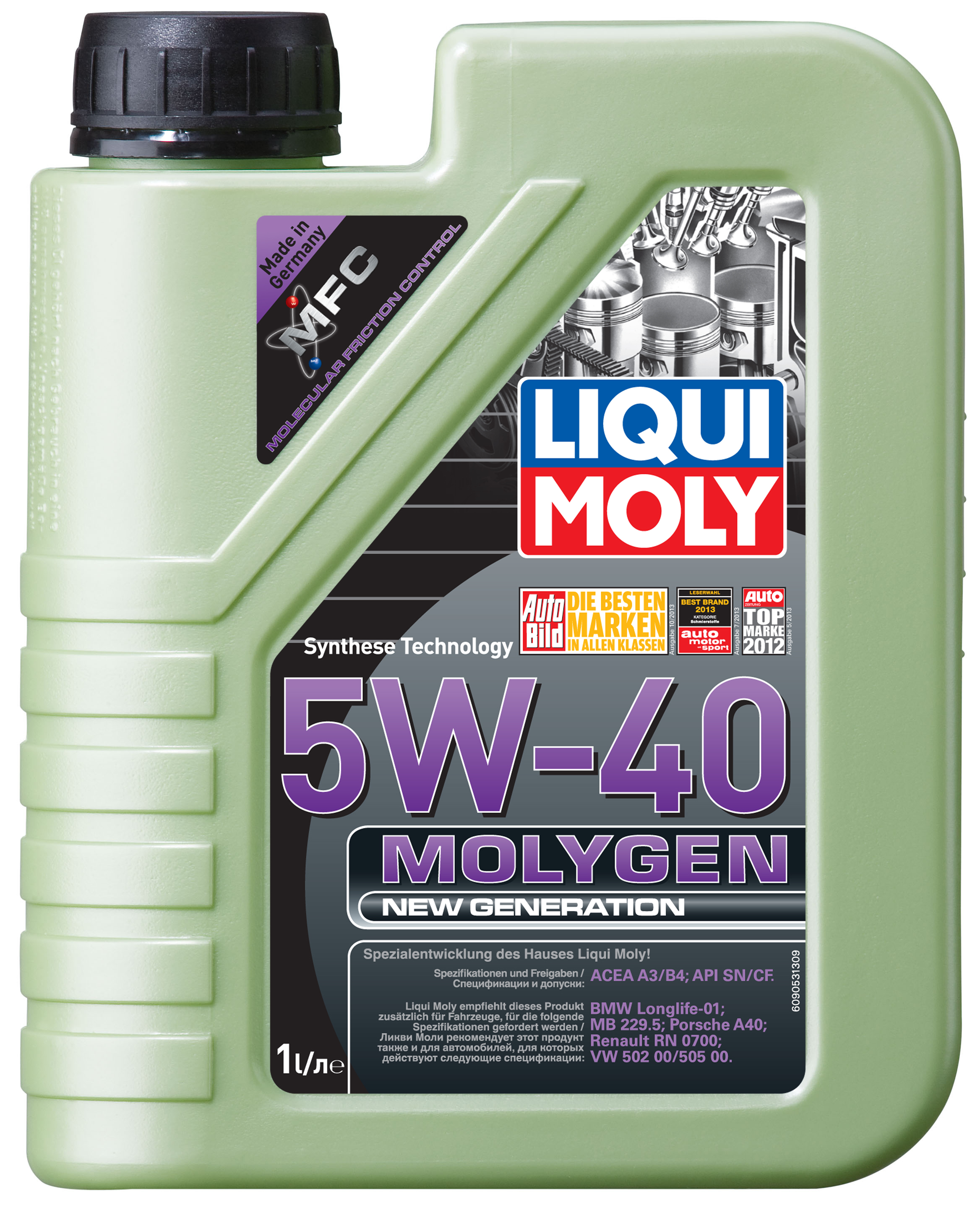 Купить LIQUI MOLY 9053 Моторное масло Liqui moly Molygen New Generation 5W-40 1л