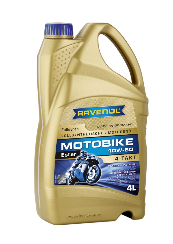 Купить RAVENOL 4014835730991 Моторное масло Ravenol Motobike 4-T Ester 10W-60 4л