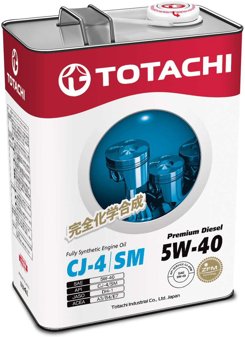 Купить TOTACHI 4562374690745 Моторное масло Totachi Premium Diesel Fully Synthetic CJ-4/SM 5W-40 4л