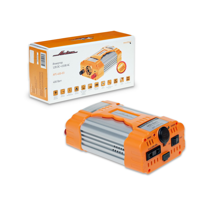 Купить Airline API40003 Инвертор 12В-220В (400Вт)