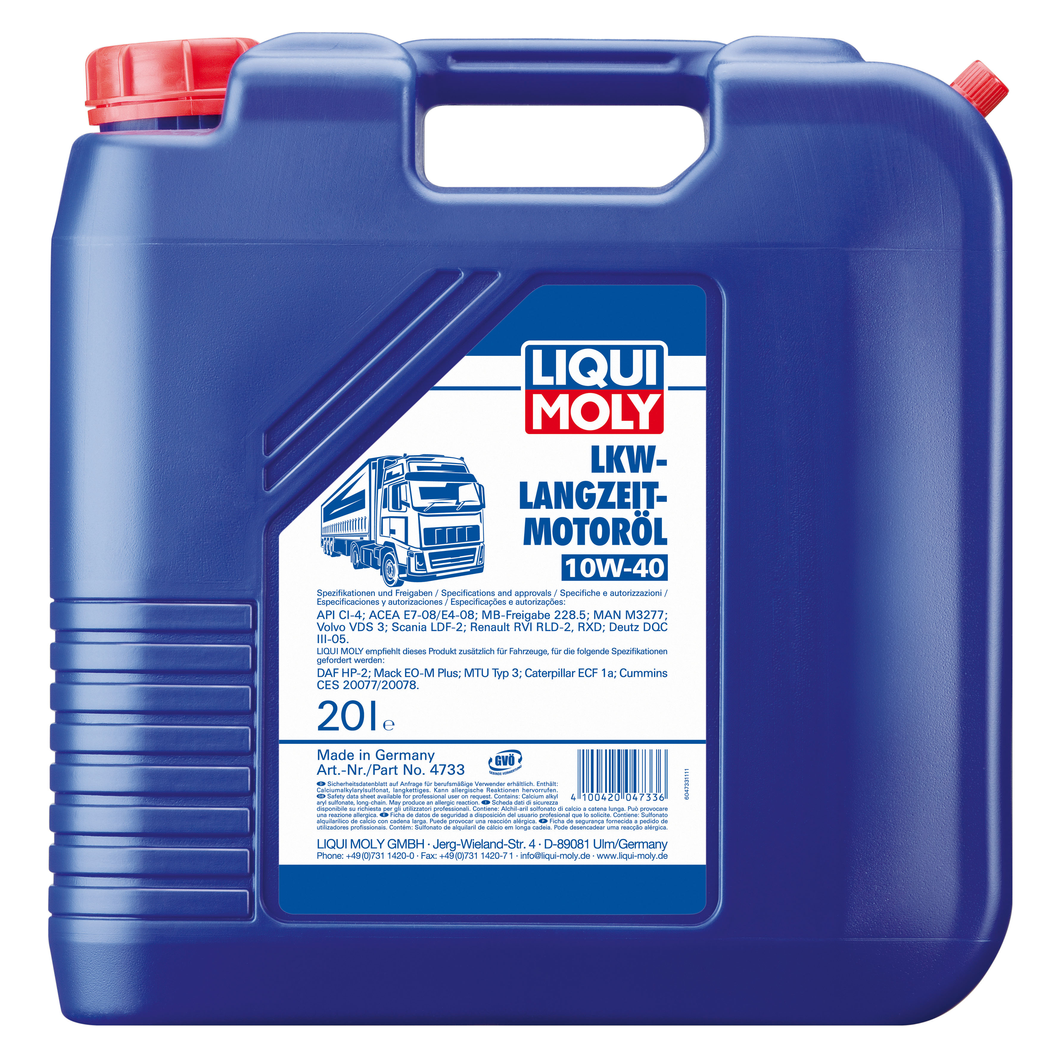 Купить LIQUI MOLY 4733 Моторное масло Liqui moly LKW-Langzeit-Motoroil Basic 10W-40 20л