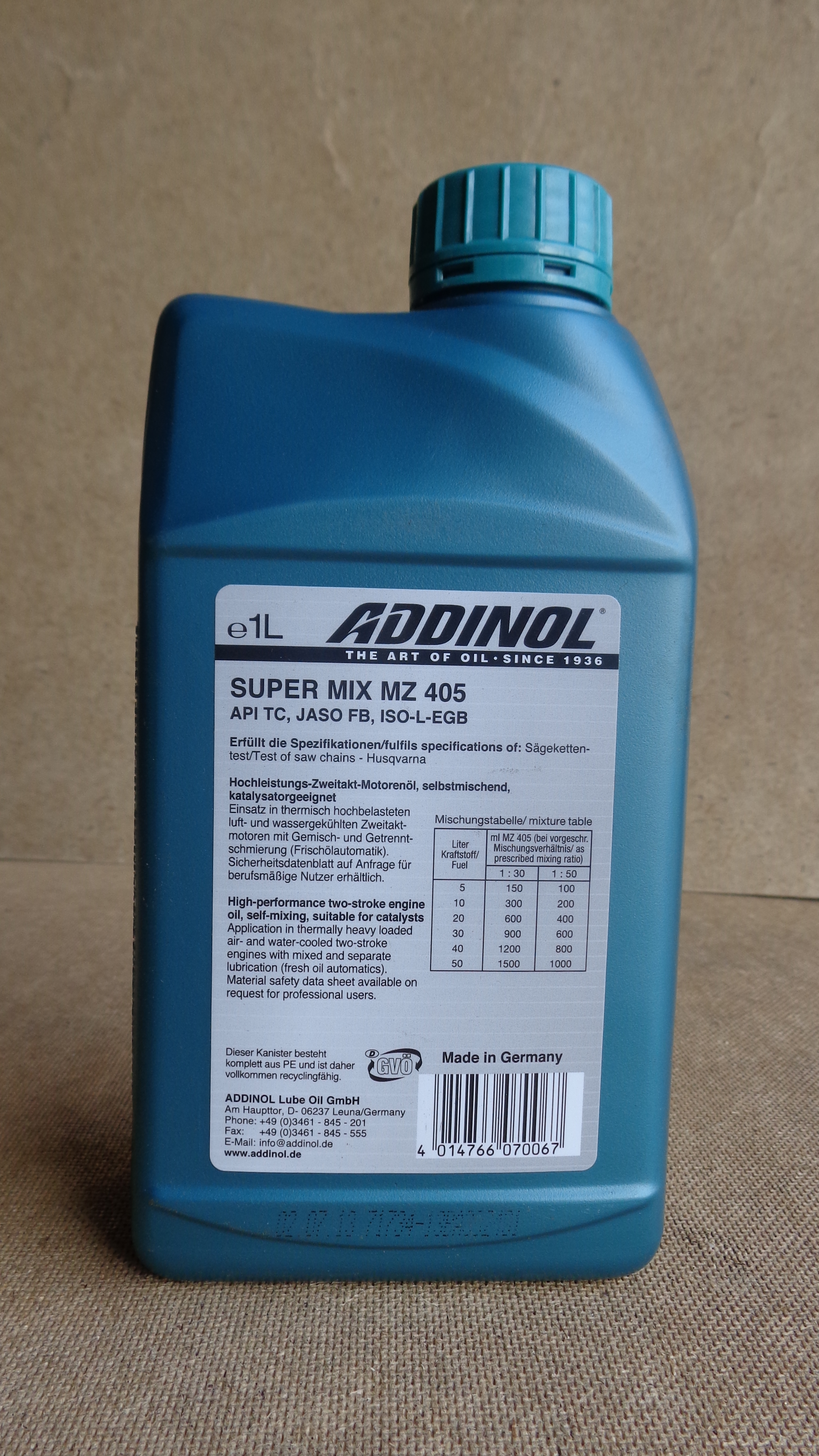 Купить ADDINOL 4014766070067 Моторное масло Addinol Super Mix MZ 405 5W-40 1л