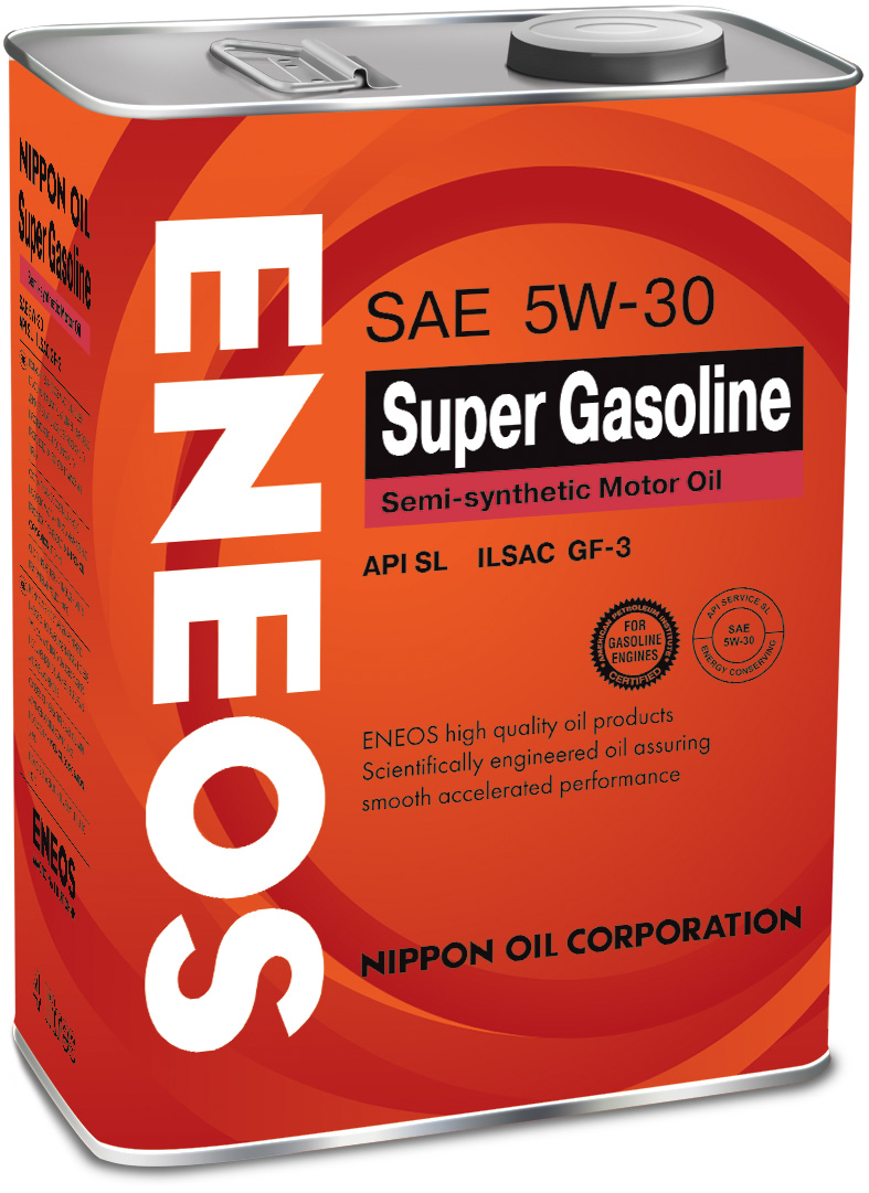 Купить ENEOS OIL1361 Моторное масло Eneos Super Gasoline Semi-Synthetic SAE 5W-30 4л
